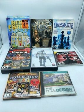 Vintage PC Game Collection - Assorted Titles in White and Black Cases